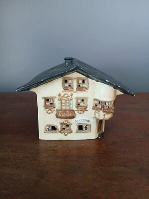 Candelabro Lichthaus G. Wurm porcelana castillo de joyas casa calles románticas Lg Foto 1 de 4