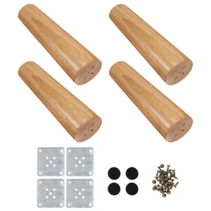 1 Set Nordic style Table Feet Furniture Legs Oak Solid Wood Sofa Cabinet Foot - Picture 1 of 12