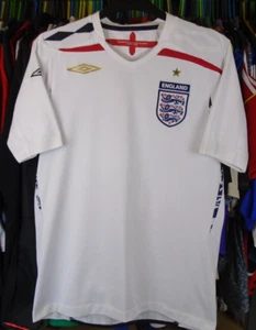 ENGLAND 2007-2009 2008 HOME UMBRO FOOTBALL SOCCER SHIRT JERSEY SMALL 'JOHNSON' - Bild 1 von 6