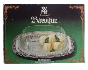 WMF Butterdose Butterglocke Baroque Edelstahl rostfrei 18/10 + Acrylglashaube - Bild 1 von 3