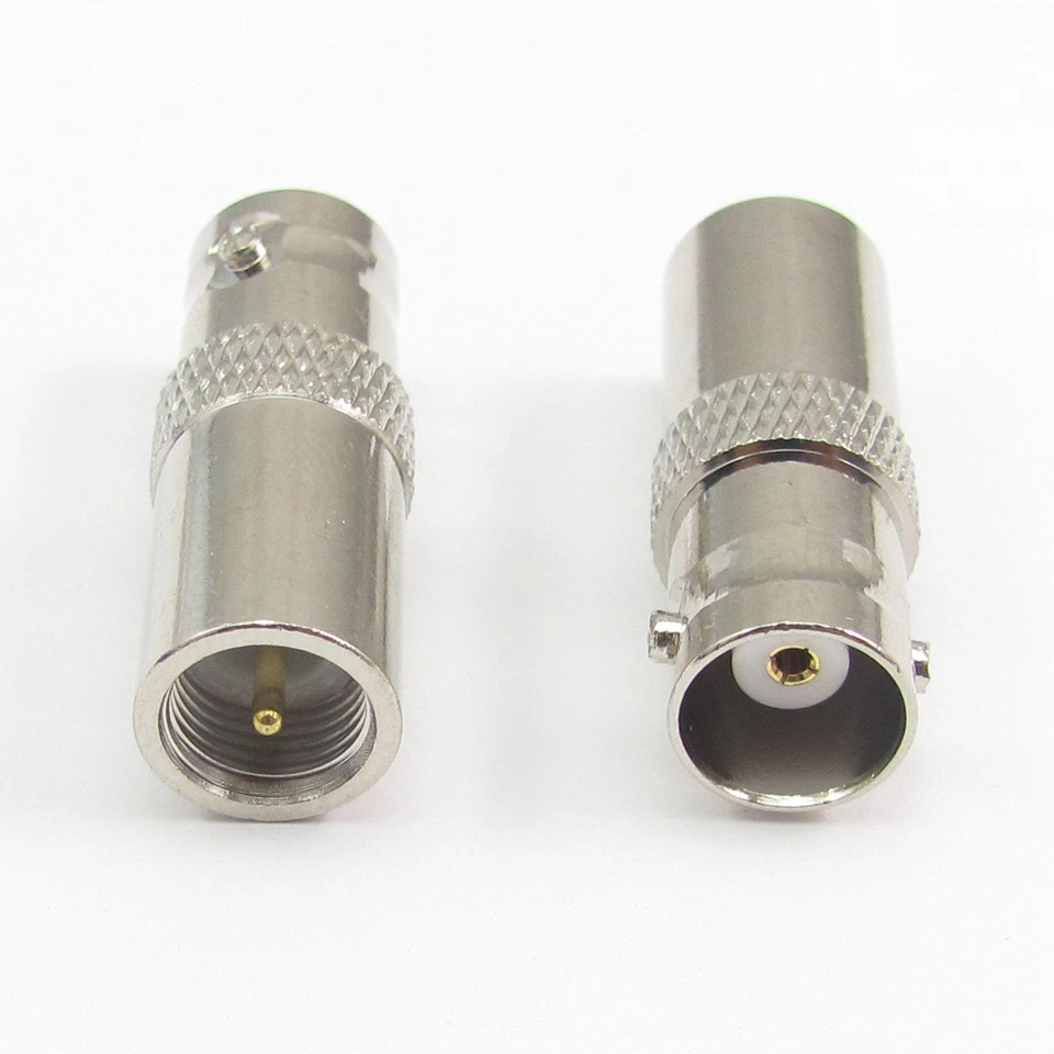 FME male to BNC female jack RF adapter & connector FME-M and BNC bydpete copper - Image 1 of 1