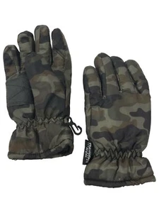 Boys Green & Brown Camo Waterproof Snow & Ski Gloves S/M - Picture 1 of 1