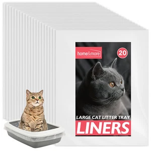 Large Cat Litter Tray Liners 56 x 70 cm Bags Pack Kitten Hygienic Disposable - Picture 1 of 10