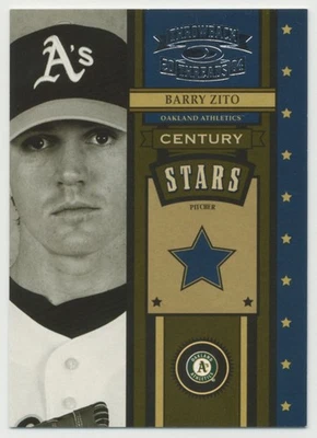 Barry Zito 2004 Donruss Throwback Threads Century Stars /1500 #CS-5 Oakland - Image 1 of 2