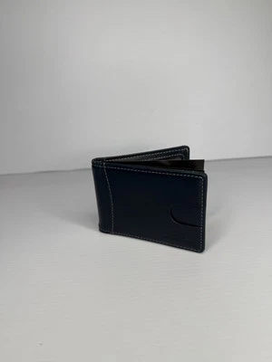 Serman Brands Wallet Navy RFID Blocking Slim Bifold Leather Minimalist NEW$30 - Image 1 of 4