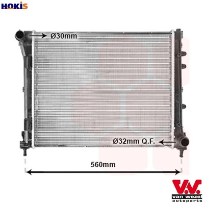 RADIATOR ENGINE COOLING 17002346 FOR FIAT FORD 169 A1.000 1.2L 4cyl 500 1.2L KA - Image 1 of 4