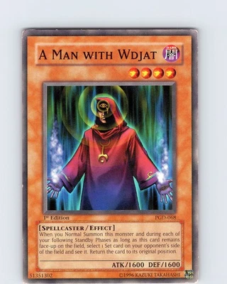 Yu-Gi-Oh TCG A Man With Wdjat PGD-068 1st Edition Regular Common Card MP-LP - Image 1 of 2