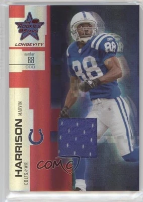 2007 Leaf Rookies & Stars Longevity Ruby Materials /250 Marvin Harrison #82 HOF - Image 1 of 2