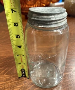 Antique 1900-1910 Ball Improved Mason Jar Triple L Quart Aqua - Picture 1 of 3