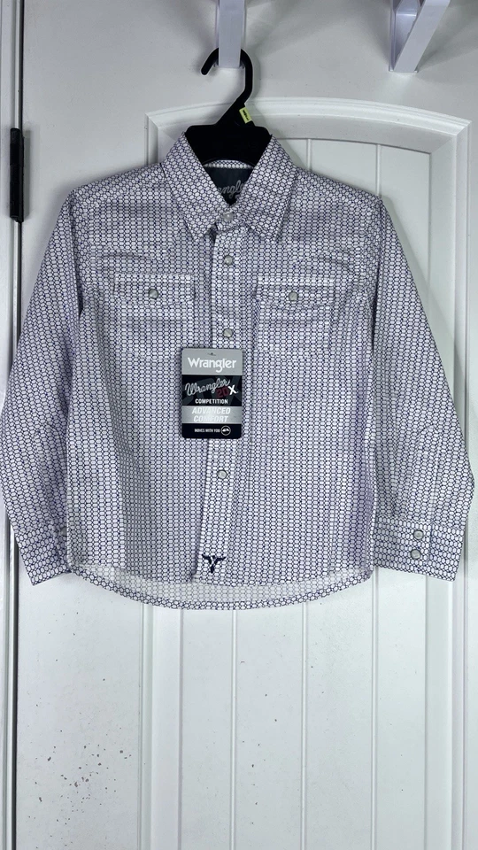 Wrangler 20X Competition Advanced Comfort Shirt XS Toddler Pearl Snap Button NWT - Image 1 of 4