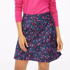Neu mit Etikett 69 $ J. Crew Gr. XXL Mini Schrägschnitt Schlupfrock Antique Navy Dahlia Pink - Bild 1 von 11
