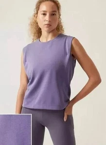 Athleta Sweatshirt Womens Medium Purple Seasoft Tank Dusk Sleeveless Activewear - Picture 1 of 5