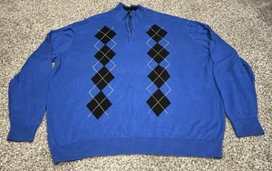 Pullover para hombre talla XL extra grande PGA Tour azul cuarto cremallera - Imagen 1 de 2