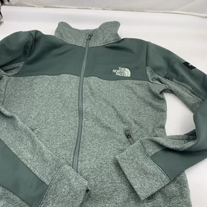 The North Face Women’s Full Zip Hooded Jacket Green Lightweight Size Large L BK - Picture 1 of 9