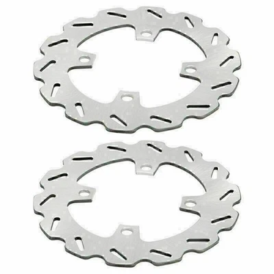 2x Front Brake Disc Rotors For Yamaha Wolverine Grizzly 350 450 YFM350F YFM450F - Image 1 of 4