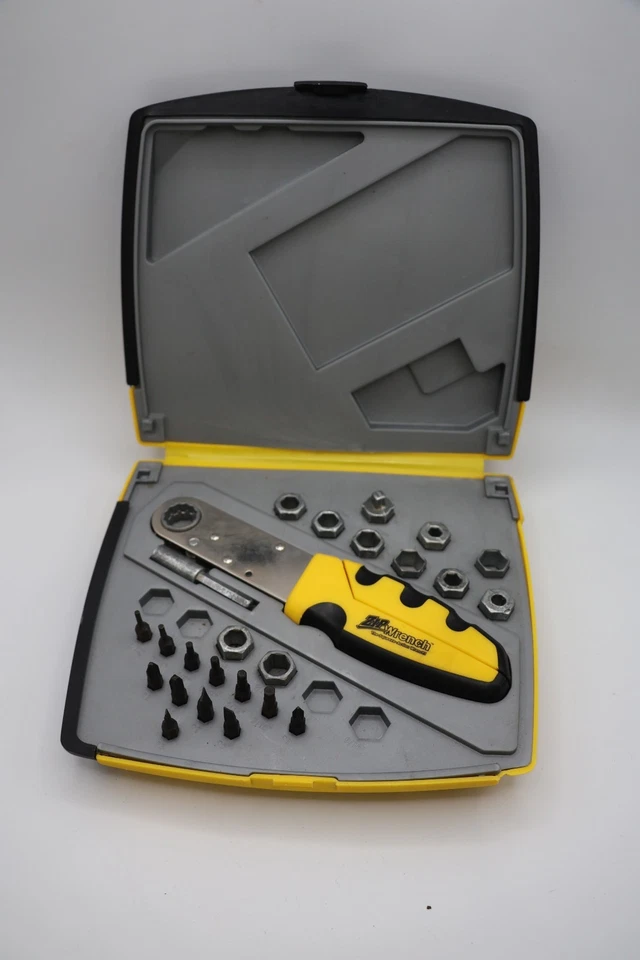 Zip Wrench Ratcheting Tool Set W/ Case & 25 Bits/Sockets "Squeeze Action Wrench" - Image 1 of 4