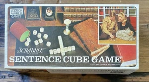 Scrabble Sentence Cube Game Selchow & Righter 1971 Edition - Picture 1 of 2