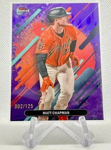 Topps Finest Matt Chapman 2025 refractor púrpura raro 02/125 #263 - Gigantes - Imagen 1 de 3