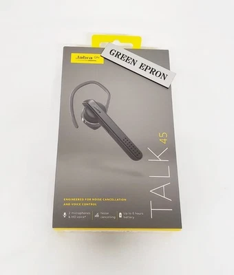 Jabra Talk 45 Bluetooth Headset HD Voice Noise Cancellation Hands-Free Black - Image 1 of 4