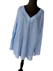 NWT Talbots Plus 2X Striped Blouse Bell Sleeve Classic Resortwear Coastal Chic - Picture 1 of 9