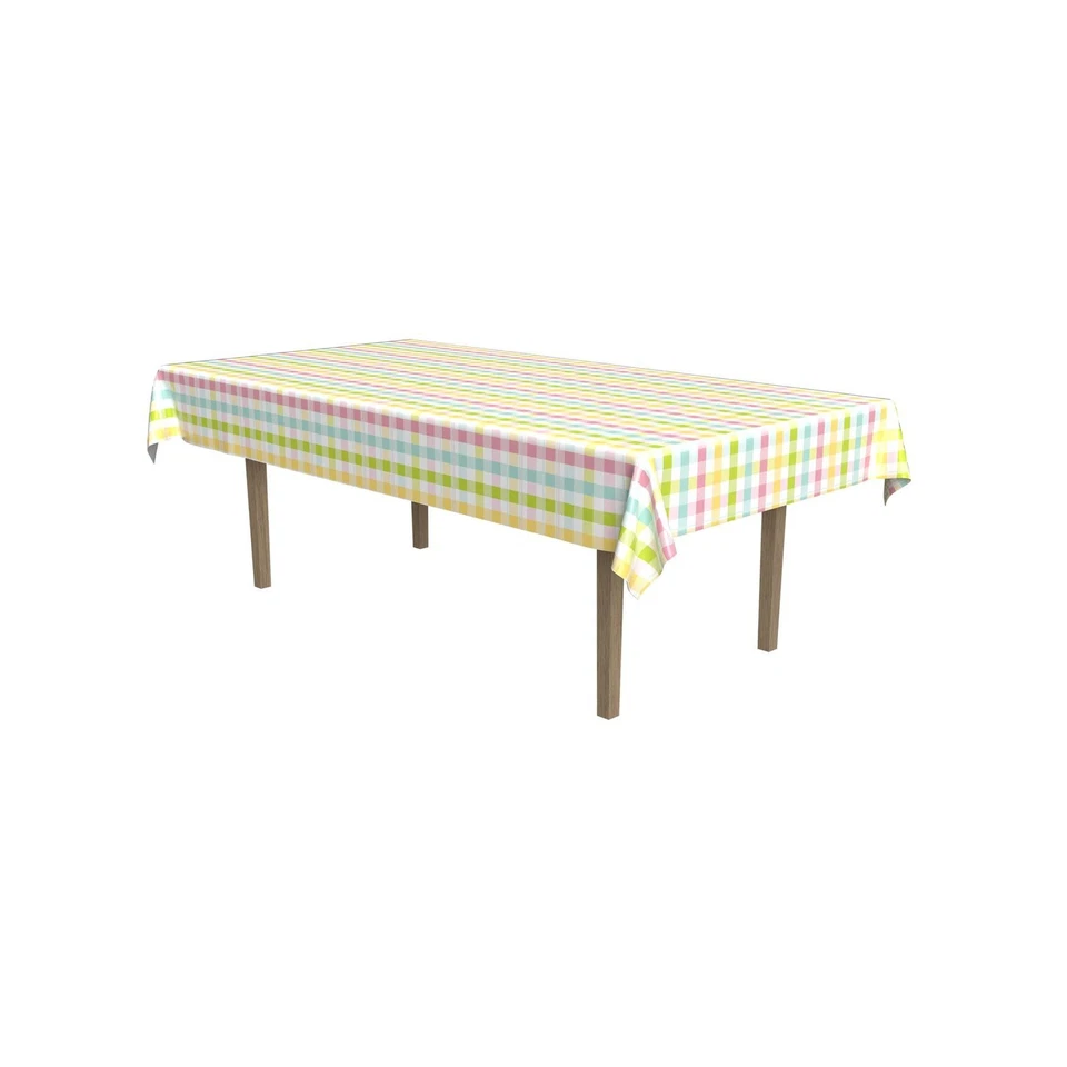 Beistle Plaid Paper Tablecover - Easter | Party Supply | Decoration - Image 1 of 1