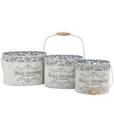 3er Set Deko Pflanztöpfe Planzkörbe Pflanzgefäß Belle Jardiniere Umtopfen Töpfe - Bild 1 von 4