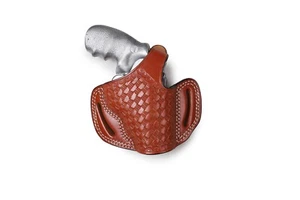 Pusat Holster Colt Cobra 38 SPL 2 inch Basket Weave Leather Belt Holster - Picture 1 of 28