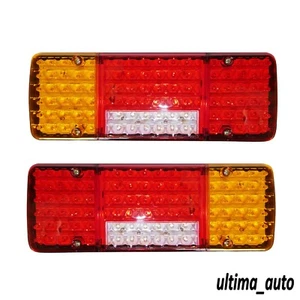 PAR DE LUCES LED INDICADORAS 24V PARADA TRASERA 98 FAROS ANTINIEBLA REMOLQUE CAMIÓN VOLQUETE FURGONETA - Imagen 1 de 7