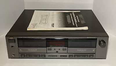 JVC TD-W305 Stereo Dual Double Cassette Deck With Manual Tested and Works - Image 1 of 4