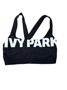 Ivy Park Women's Black Spellout Sports Bra Size M NWOT - Picture 1 of 3