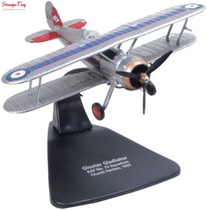 Oxford Diecast Gloster Gladiator RAF 1937 No.72 Sqn Church Fenton Airplane - Picture 1 of 1