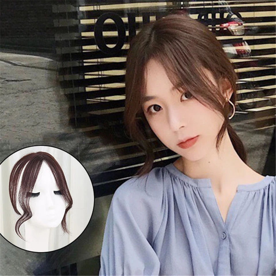 Clip de cabello 3D parte media flequillo recto 100 % humano para pérdida de cabello Foto 1 de 4