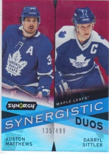 2022/23 SYNERGY..MATTHEWS / SITTLER..SYNERGISTIC DUOS..RED../499..# SD-14..LEAFS - Bild 1 von 1