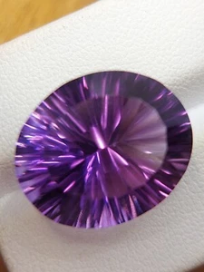 Precision cut Amethyst gemstone - faceted natural purple Quartz 17.70 CTS - Picture 1 of 10