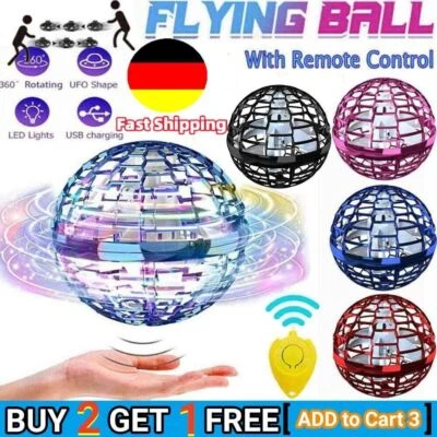 Flying Orb Hover Ball LED Fly Orb Hoverball Kugelform Bumerang fliegender Spin - Bild 1 von 4