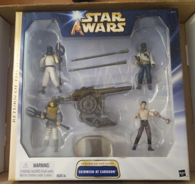 Star Wars Rotj Battle Packs 2004 escaramuza en Carkoon Nikto Skiff Barada conjunto Foto 1 de 2