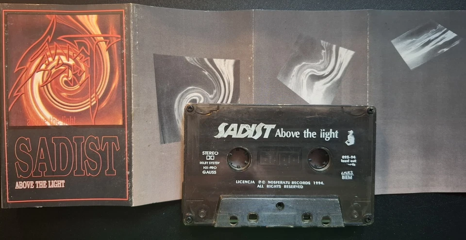 Sadist - Above The Light 1994 MC Tape Darkthrone, Rotting Christ, Opeth - Image 1 of 2