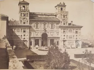 TIRAGE PHOTO-1880 ITALIE Rome Villa Médicis- Académie de France à Rome- 18x25cm - Imagen 1 de 1
