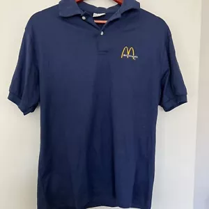McDonald’s polo/golf large blue embroidered logo corporate shirt - Picture 1 of 4