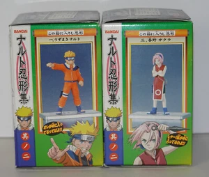Naruto and Sakura Bandai 2003 Ninja Collection Ningyou Mini Figures Sealed - Picture 1 of 6