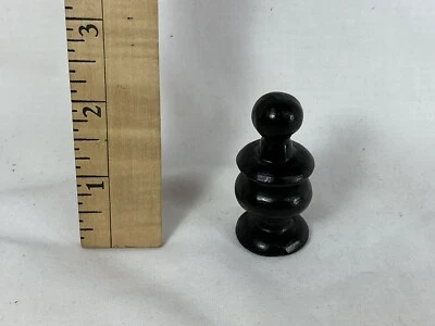 Pieza de ajedrez redonda de ónix de mármol de repuesto - Peón negro Foto 1 de 3