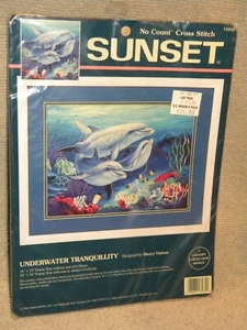 NEW DIMENSION SUNSET No Count Cross Stitch “UNDERWATER TRANQUILITY” 13932 SEALED - Picture 1 of 5