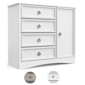 4 Drawers Dresser for Bedroom Wood Modern Chests of Drawer Cabinet Furniture - Picture 1 of 14