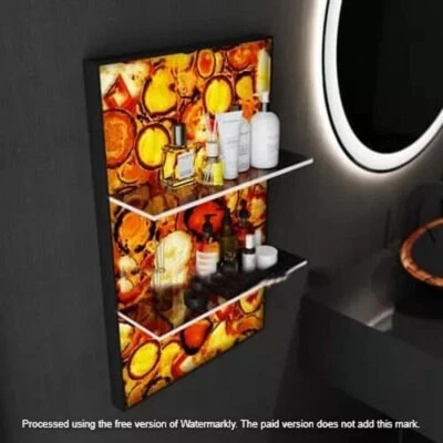 Orange Agate Wall Panel | Decorative Stone Slabs for Wall Decor | Unique Agate - Image 1 of 4