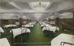 "Shay's Cafeteria, 341 S.Main St., Salt Lake City Utah" Restaurant Postcard - Picture 1 of 2