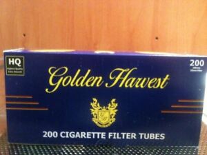 Golden Harvest BLUE 100mm Cigarette Tubes 200 Count Per Box [10-Boxes]