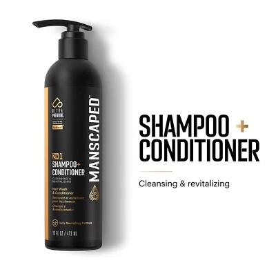MANSCAPED® 2 In 1 Shampoo & Conditioner, UltraPremium Formula for hydrating hair