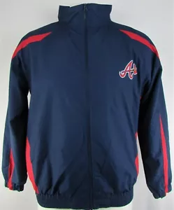 Atlanta Braves MLB Majestic Men's Big & Tall Windbreaker Jacket - Picture 1 of 5