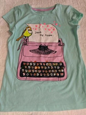 Cherokee girls sz. 10/12 mint green "just my type" cute, fun design. - Image 1 of 4
