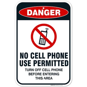 No Cell Phone Use Permitted Sign, - Picture 1 of 86